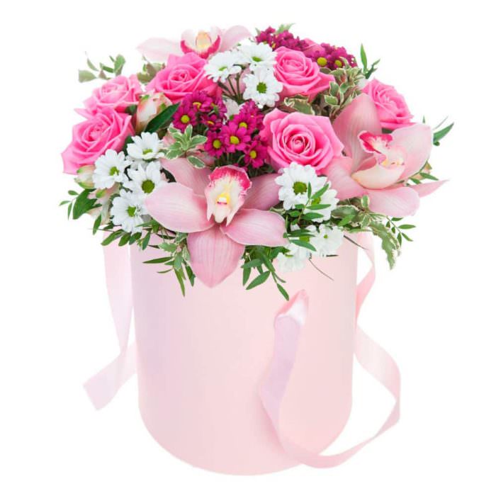 Коробка цветов  "Романтика"