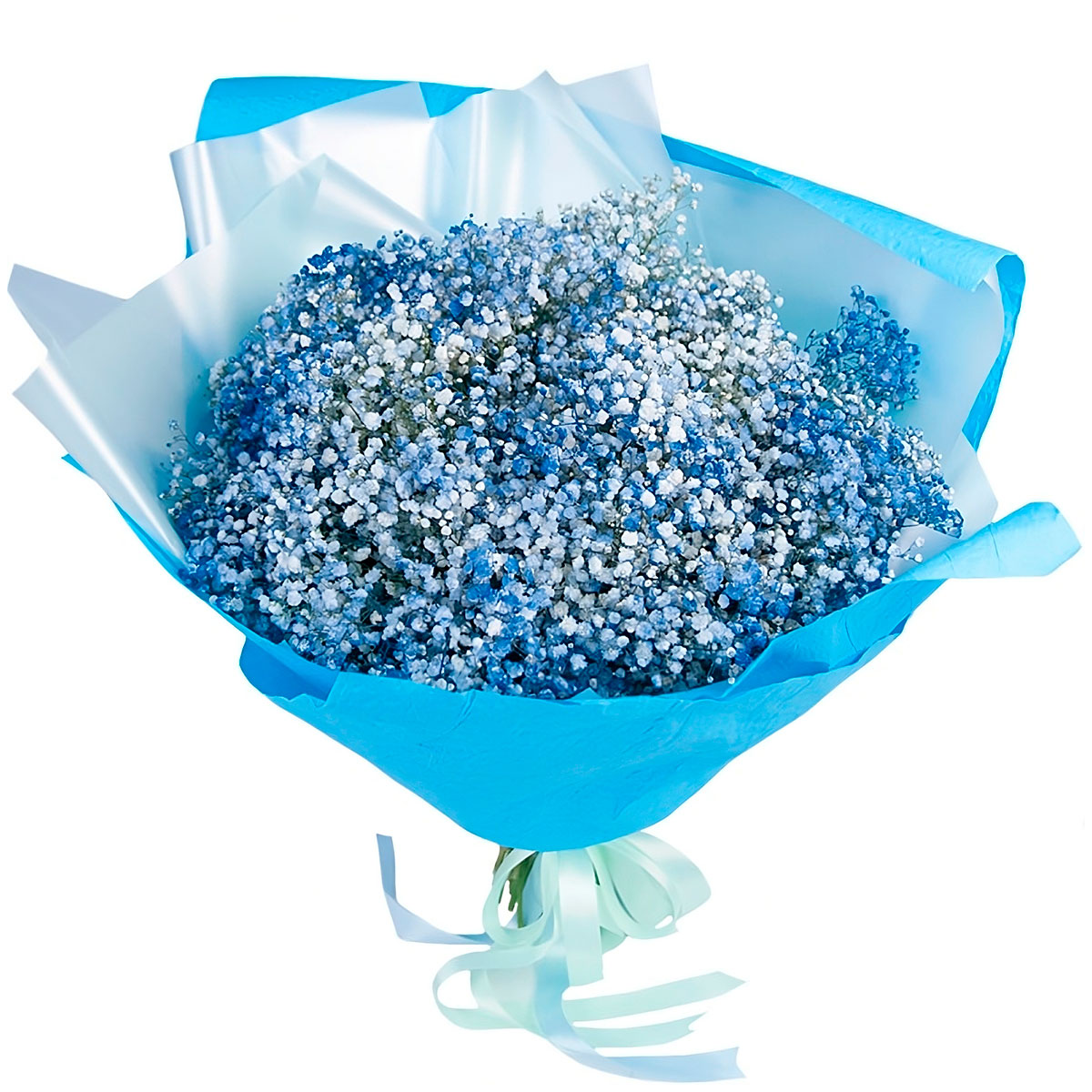 Гипсофила букет синяя упаковка